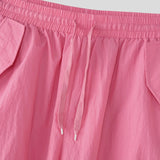 AIDASE  -  Men Cargo Pants Drawstring Solid Color Joggers Casual Trousers Men Streetwear 2025 Quick Dry Fashion Male Pants S-5XL aidase-shop