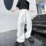 Aidase Trendy Men's Neutral High-end Trousers  Summer New Streamer Design Loose Casual Suit Pants Drape Straight Wide-leg Pants aidase-shop