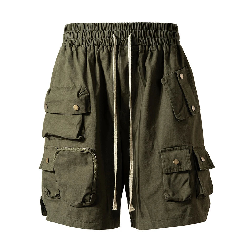 Aidase Hip Hop Y2K Streetwear Cargo Shorts Multi Pockets Tactical Fashion Man Shorts Techwear Harajuku Summer Casual Short Pants aidase-shop