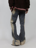 Aidase S-3XL Jeans for Men Contrast Color Hip Hop American Style Popular Teenagers All-match Daily Vitality Simple Baggy Mops Trousers aidase-shop