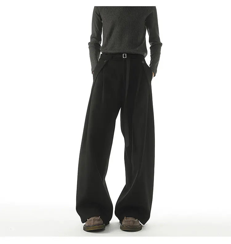AIDASE  -  Trend New Men Casual Trousers 2025 Autumn Fashion Solid Color Straight-leg All-match Male Pants Loose Menswear Tide 21E7546 aidase-shop