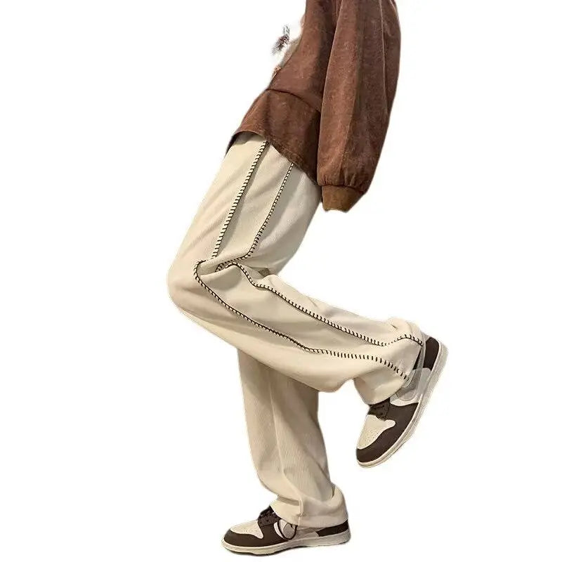 AIDASE  -  Men's Spring Autumn Straight-Leg Trendy American Casual Pants aidase-shop