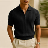 AIDASE  -  Men Shirt Patchwork Lapel Zipper Short Sleeve Summer Male Tops Streetwear Shirts 2025 Fashion Casual Men Clothing S-5XL aidase-shop