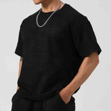 AIDASE  -  Fashionable Florals Embroidery Pullover Tops For Men Daily Leisure Short Sleeve O Neck Tee 2025 Summer Casual Mens Slim T-shirts aidase-shop