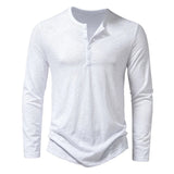 AIDASE  -  Spring Autumn Men Classic Casual Soild Color Shirt Men Fashion Tops Tees Men Slim Fit Long Sleeve Tshirt Tee Shirt