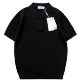 AIDASE  -  Mens Short Sleeve Slim Casual Polo Shirts Summer Stylish Solid Color Men's Knitted Polo Shirt Streetwear Fashion Knitting Polos aidase-shop