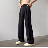 AIDASE  -  Draped Casual Suit Pants for Boys' Japanese Light Luxury High-end Draped Trousers Loose Straight Wide-leg Trousers aidase-shop