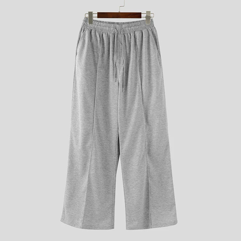 AIDASE  -  Men Pants Solid Color Drawstring Joggers Casual Long Pants Men 2025 Streetwear Loose Workout Fashion Male Trousers S-5XL aidase-shop