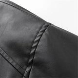 AIDASE  -  Spring High Quality Men's PU Leather Jacket Motorcycles Zipper Casual Stand Collar Leather Outwear Male Moto Biker Loose Coat aidase-shop