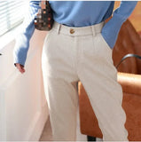 Aidase Woolen Pants Women's Harem Pencil Pants Autumn Winter High Waisted Casual Suit Pants Office Lady Women Trousers aidase-shop