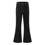 AIDASE  -  American High Street Fashion Flared Pants Men 2025 Spring And Summer New Trend Straight Slim Casual Black Pants Mens Clothing aidase-shop