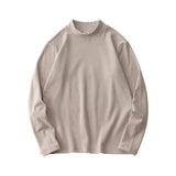 AIDASE  -  Autumn and Winter Men's Long Sleeve T-shirt with Half High Neck Underlay Loose Inner Layer Comfortable Versatile Top