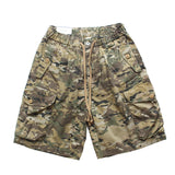 Aidase High Street Fashion Leaf Printed Shorts for Men Multi Pockets Loose Streetwear 24ss Y2k Youth Male Workwear Baggy Half Pants aidase-shop