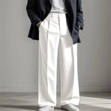 AIDASE  -  Men's Dress Fashion Street High Quality Wide Leg Mid Waist Drop Suit Pants aidase-shop