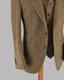 Aidase Herringbone Men Suit Tailor-Made 3 Pieces Blazer Vest Pants Tuxedo Single Breasted Fashion Business Wedding Groom Prom Tailored aidase-shop