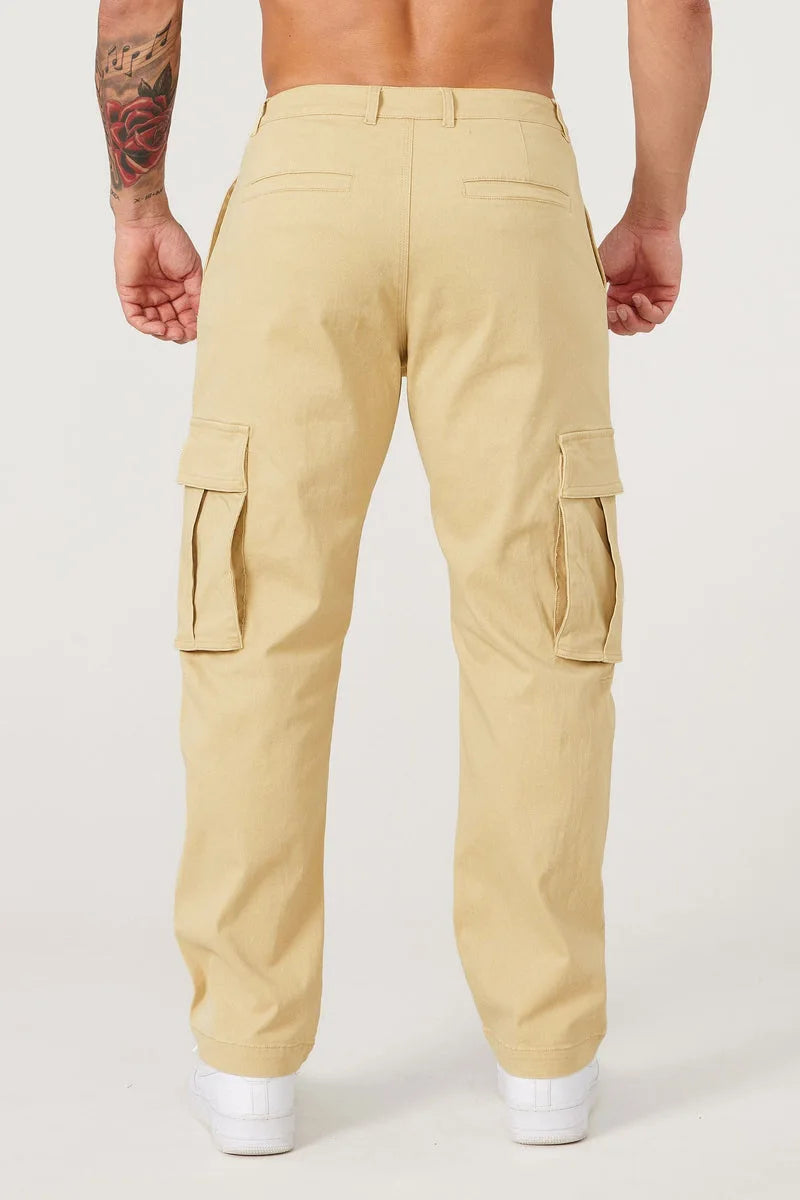 AIDASE  -  Autumn Men's Patchwork Solid Casual Loose Straight Trousers aidase-shop