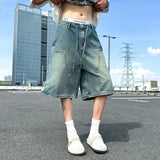 AIDASE  -  Summer New Men's Cargo Denim Shorts Versatile Washed Trendy Fashion Straight-leg Male Pants Loose Casual Clothing 21E6811 aidase-shop