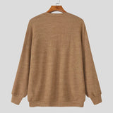 AIDASE  -  Men Sweater Autumn Solid Color Knitted V Neck Long Sleeve Male Pullovers Streetwear 2025 Fashion Casual Men Clothing aidase-shop