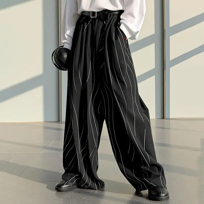 Aidase  Men Casual Pants Printing Elastic Waist Joggers Loose Streetwear Trousers Men Korean Fashion Male Long Pants S-5XL aidase-shop