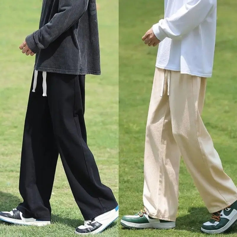 AIDASE  -  Linen Pants Men's Casual Pants Summer Thin Trendy Brand Loose Versatile Sport Straight-leg Cargo Pants aidase-shop