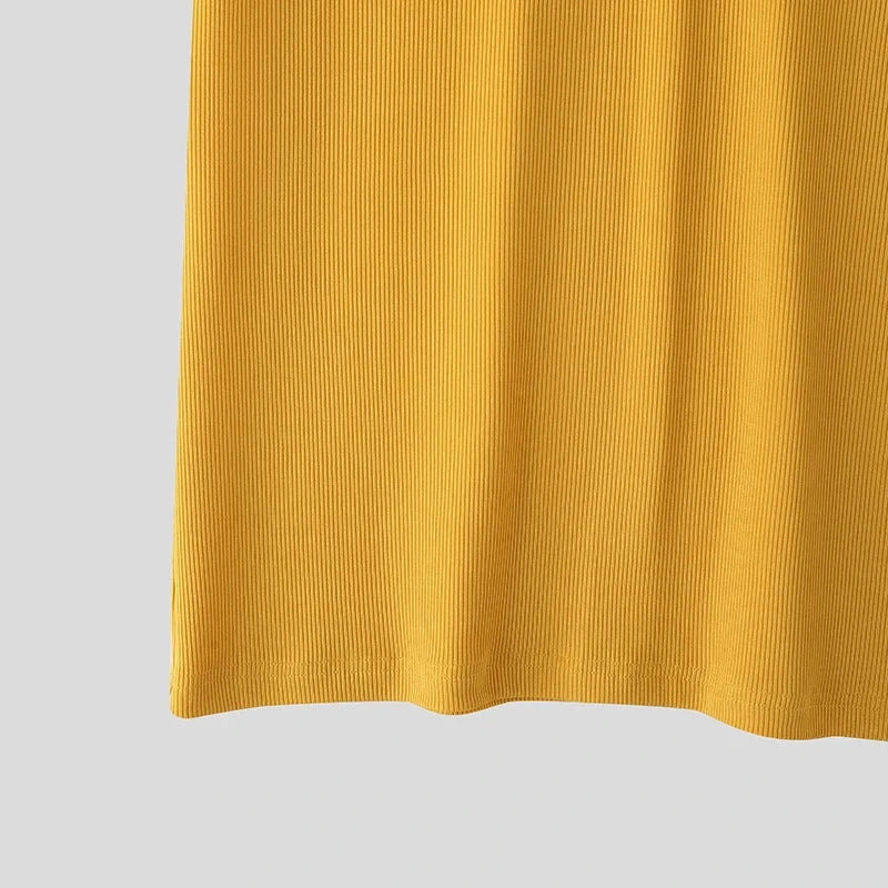 AIDASE  -  Men T Shirt Knitted Solid Color Zipper O-neck Short Sleeve Male Tee Tops Streetwear 2025 Fashion Casual Men Clothing aidase-shop