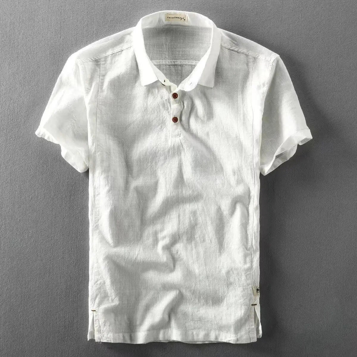 AIDASE  -  Summer New Fashion Men's Simple Shirt Square Collar Casual Loose Half-sleeved Versatile Handsome Top aidase-shop