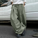 AIDASE  -  2025 Men Wide Leg Pants Joggers Elastic Waist Pleated Trousers Men Streetwear Oversize Korean Style Fashion Long Pants aidase-shop