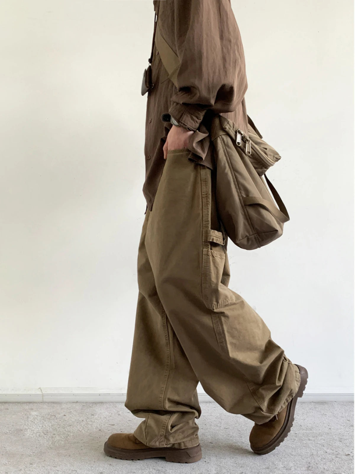 Aidase men's winter outfits Korean Fashion Baggy Pants For Men Women Streetwear Hip Hop Trousers Japanese Harajuku Loose Multi-Pocket Casual Cargo Pants aidase-shop