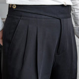 Aidase High Quality Italian Casual High Waist Straight Pants Men Versatile Business Formal Trousers Pant For Men Social Trousers aidase-shop