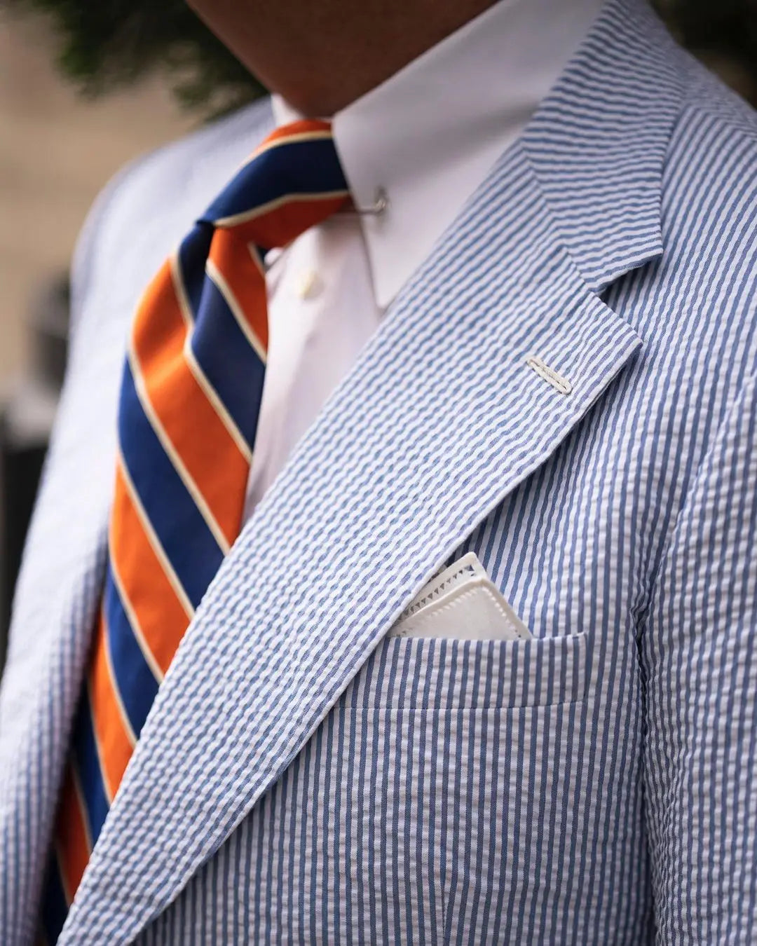 Aidase Blue Men Suits 2 Pieces Pinstripe Blazer Pants Tailored One Button Fashion New Formal Business Groom Causal Tailored aidase-shop