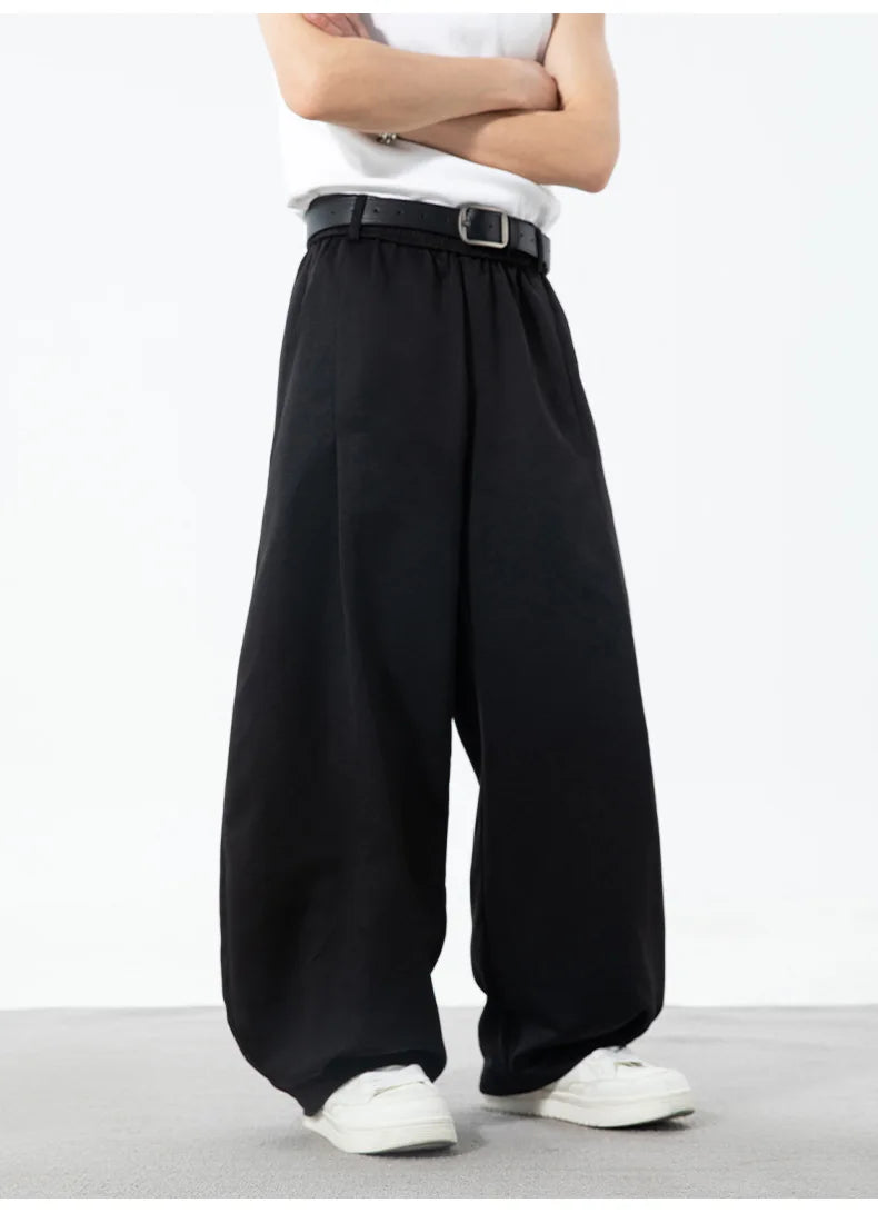 AIDASE  -  Men's Spring Summer New Pleated Design Curved Pants aidase-shop