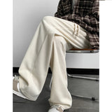 Aidase Spring Corduroy Pants Men Fashion Beige Black Flared Pants Men Street wear Korean Loose Casual Wide Leg Pants Men Trousers M-2XL aidase-shop
