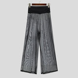 AIDASE  -  Men Sets Mesh See Through Sexy Turtleneck Short Sleeve T Shirt & Pants 2PCS Streetwear Summer 2025 Fashion Men's Suits aidase-shop