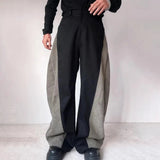 AIDASE  -  New In Mens Y2k Trousers 2025 Spring Autumn Street Handsome Two-Tone Casual Pants Fashion Elastic Waist Wide-Leg Mopping Pants aidase-shop