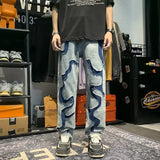 Aidase New Arrival Straight Mens Denim Pants Streetwear Casual Fashion Straight Harajuku Trousers aidase-shop