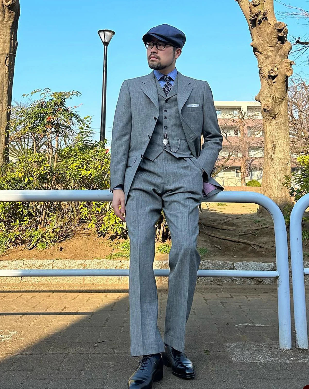 Aidase Gray Men's Suit 3 Pieces Blazer Vest Pants Single Breasted Peaked Lapel Business Stripes Wedding Groom Tailored Costume Homme aidase-shop