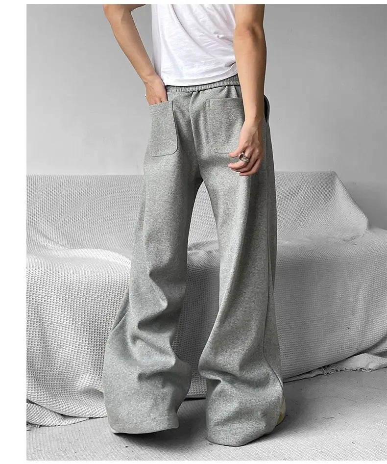 Aidase Wide Leg Sweatpants Men Oversize Gray Sports Pants Sportswear Casual Trousers Male Loose Korean Streetwear Hip Hop aidase-shop