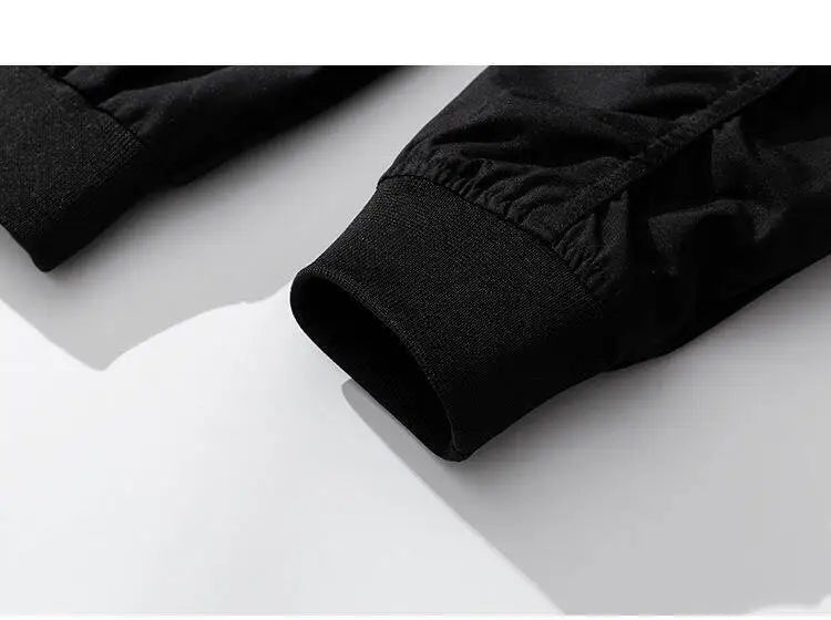 AIDASE  -  Trendy Simple Men's Jacket Solid Color Stand Collar Long Sleeve Men Coats Summer New Zipper Handsome Menswear Tide 21E6595 aidase-shop