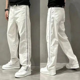 Aidase Trousers White Straight Male Cowboy Pants Retro Jeans for Men Classic Cheap Denim Aesthetic Stylish Baggy 90s Streetwear Loose aidase-shop