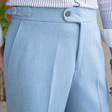 Aidase High Quality Men Blue Business Casual Pant Trousers Pant For Man Office Trouser British Social Club Outfits Pantalones Hombre aidase-shop