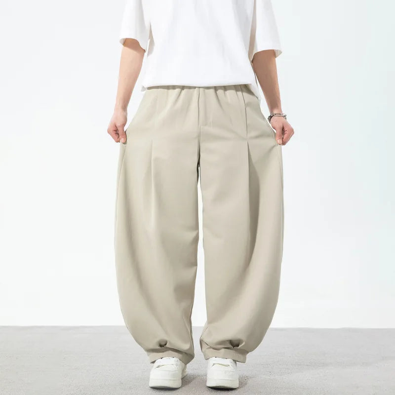 AIDASE  -  Men's Spring Summer New Pleated Design Curved Pants aidase-shop