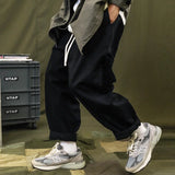 63.62Aidase Patchwork Cargo Pants Men Corduroy Contrast Stitch Trousers Mens Streetwear Loose Casual Pants aidase-shop