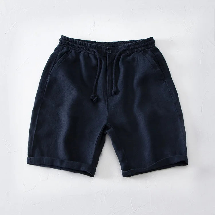 Aidase Men Summer Thin Loose Straight Elastic Pants Boys Casual Linen Sports Shorts Plus Size Lace-up Short Beachwear Running Shorts aidase-shop