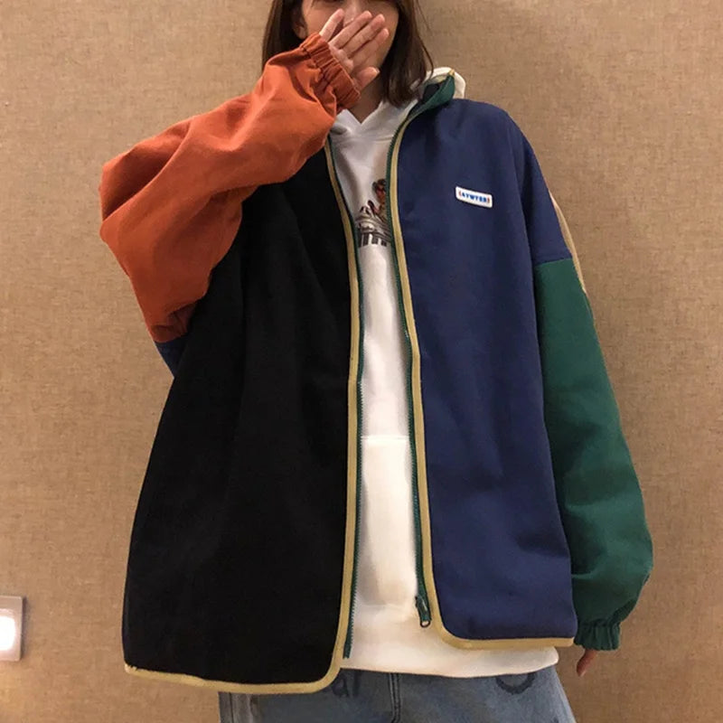 AIDASE  -  Salt Series Double-Sided Wear Spring Autumn Women's Jaet Cotton Fabric Commute Sle Zipper Closure Long Sve Loose Fit aidase-shop