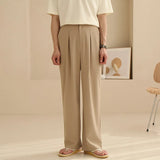 =Aidase Boys Spring Casual Loose Pants Summer High Quality Ice Silk Wide Leg Pants Men Long Plus Size Suit Pants Office Wear Trousers aidase-shop