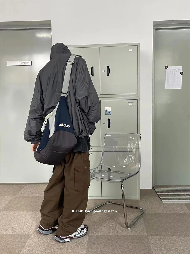 Aidase Summer Fashion Brand Large Pocket Straight Loose Wide Leg Casual jogger Pants aidase-shop