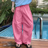 AIDASE  -  Men Cargo Pants Drawstring Solid Color Joggers Casual Trousers Men Streetwear 2025 Quick Dry Fashion Male Pants S-5XL aidase-shop