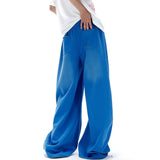 AIDASE  -  Summer New Male Washed Sweatpants Fashion Drawstring Straight-leg Design Simple Casual Men Trousers Menswear Tide 21E6603 aidase-shop