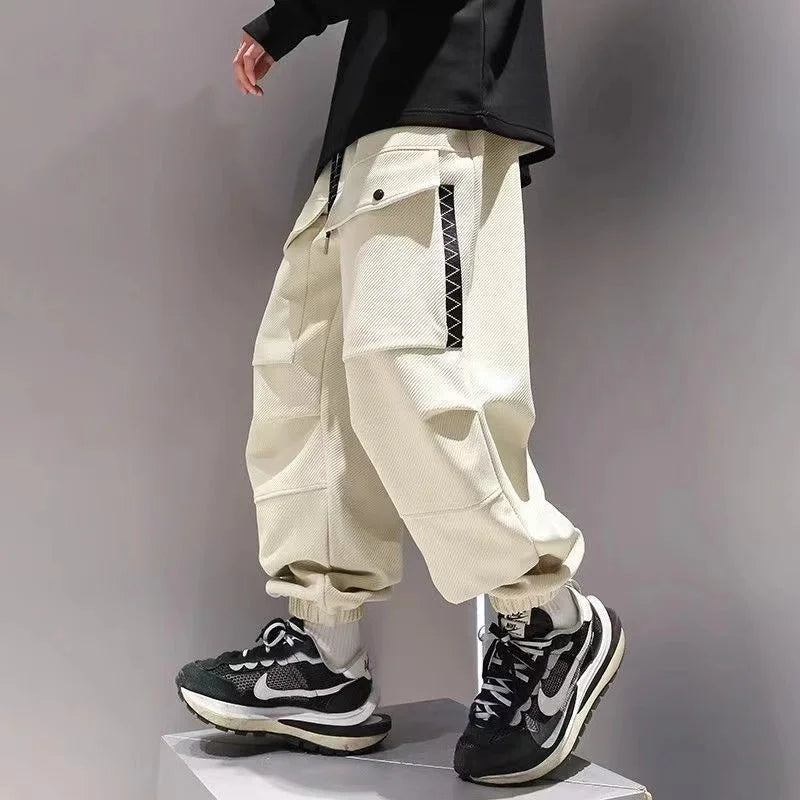 Aidase Korean Cargo Pants Men Japanese Streetwear Oversize Sweatpants Harajuku Casual Joggers Kpop Trendy Trousers Hip Hop aidase-shop