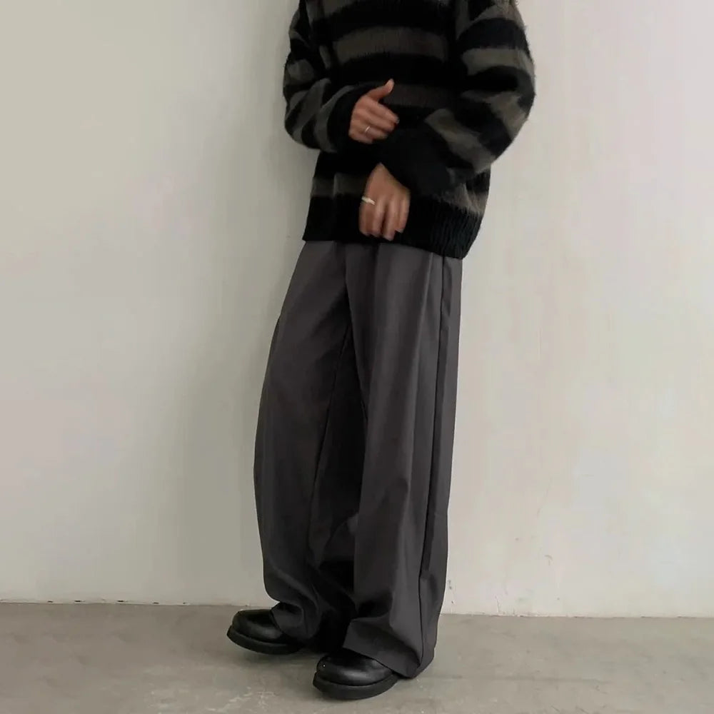 Aidase Mens Trousers Maillard Casual Business Pants Spring Autumn Office Retro British Elegant Straight Trousers Men'S Wear 2024 aidase-shop